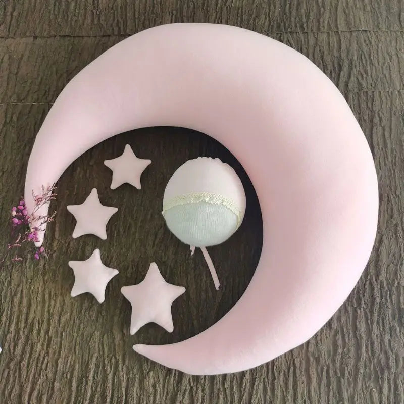 6Pcs/Set Baby Posing Crescent Pillow+Stars+Hat Set