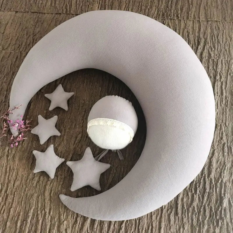 6Pcs/Set Baby Posing Crescent Pillow+Stars+Hat Set