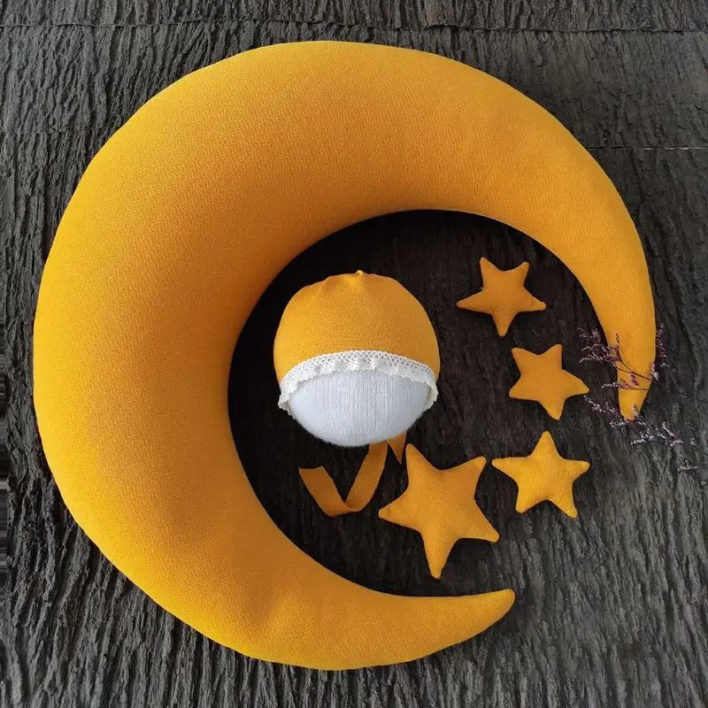 6Pcs/Set Baby Posing Crescent Pillow+Stars+Hat Set