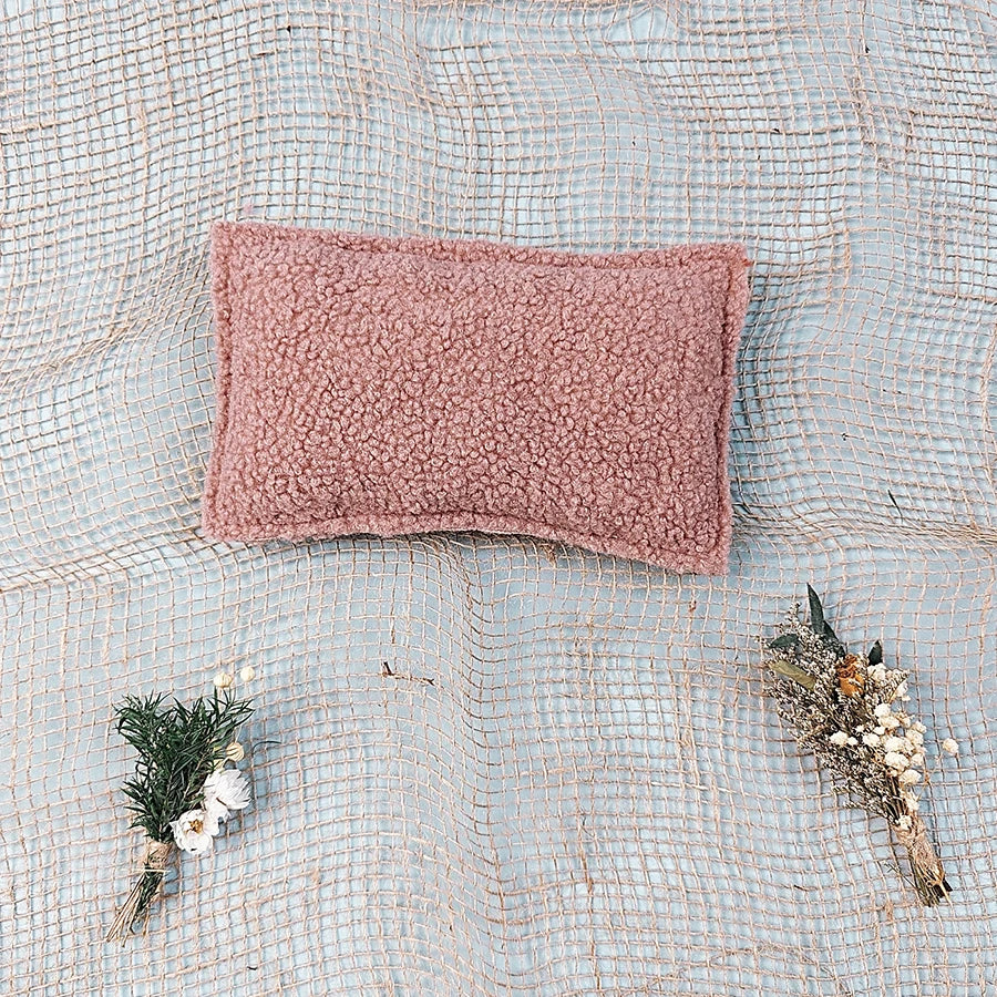 Newborn Photography Props Teddy Flannel Baby Pillows Boy Girl Photo Posing Pillow Fluffy Soft Mat for Photo Cushion Shower Gift