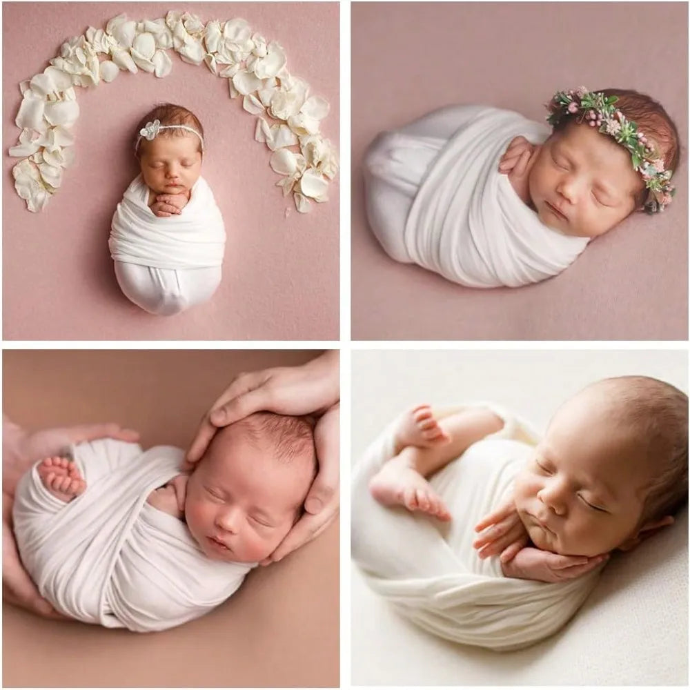 150x170cm Baby Stretch Wrap Newborn Photography Props Boy Girl Baby Soft Posing Wraps Swaddle Infant Photo Shoot Blanket
