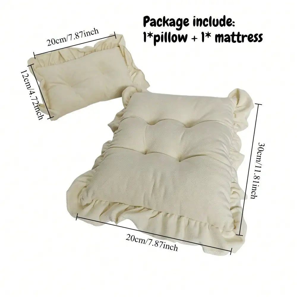 Newborn Photography Prop Velvet Posing Bed Mattress Pillow