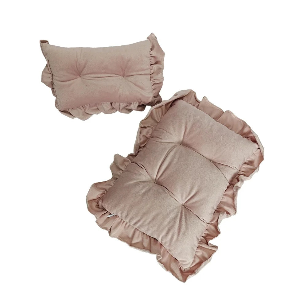 Newborn Photography Prop Velvet Posing Bed Mattress Pillow