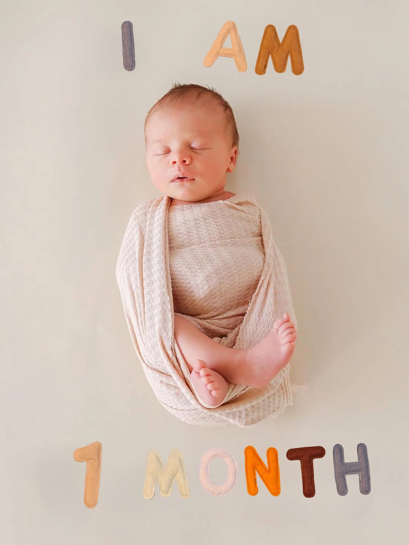 20pcs Baby Monthly Milestone Felt Numbers and Letters