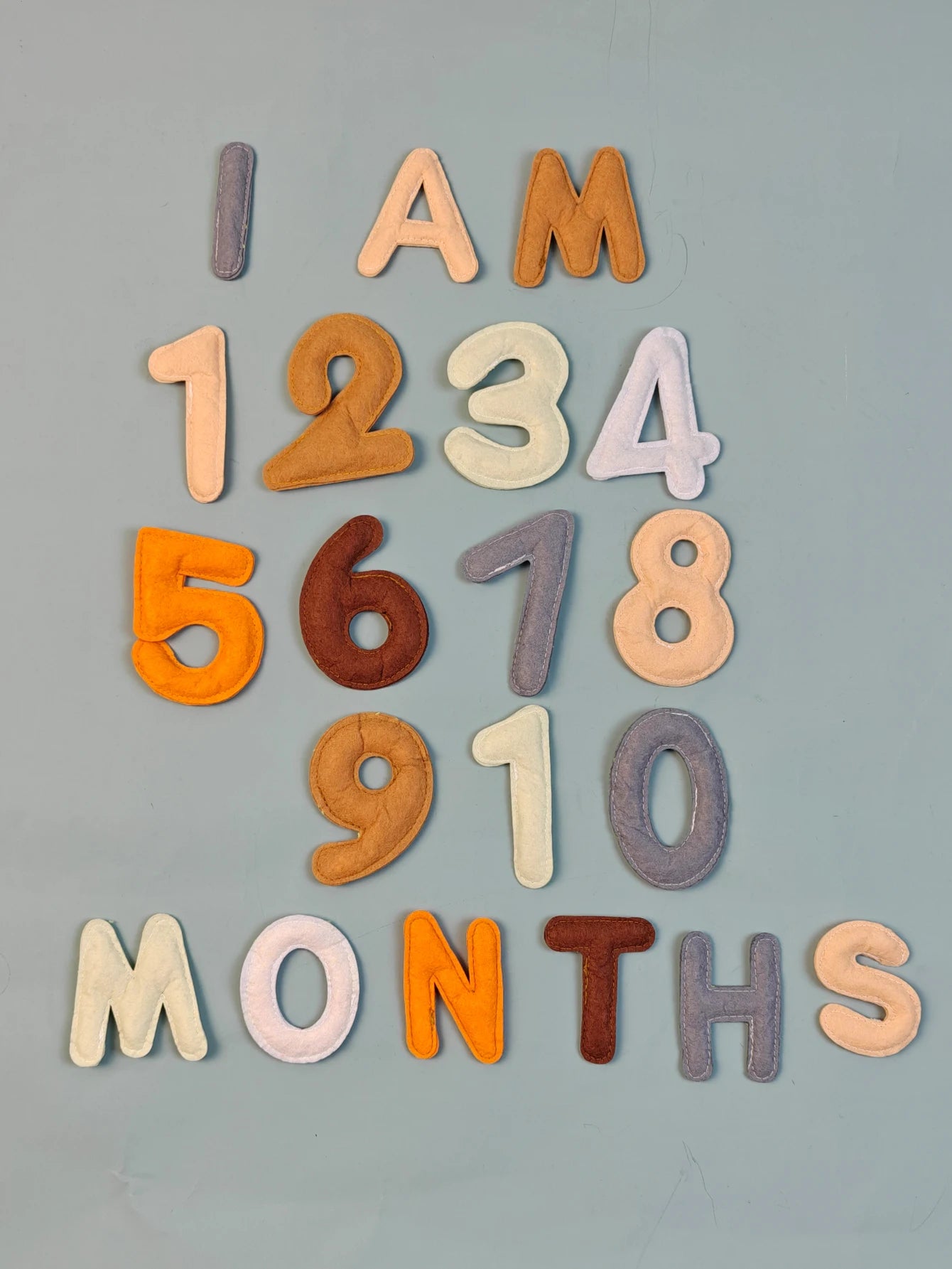 20pcs Baby Monthly Milestone Felt Numbers and Letters