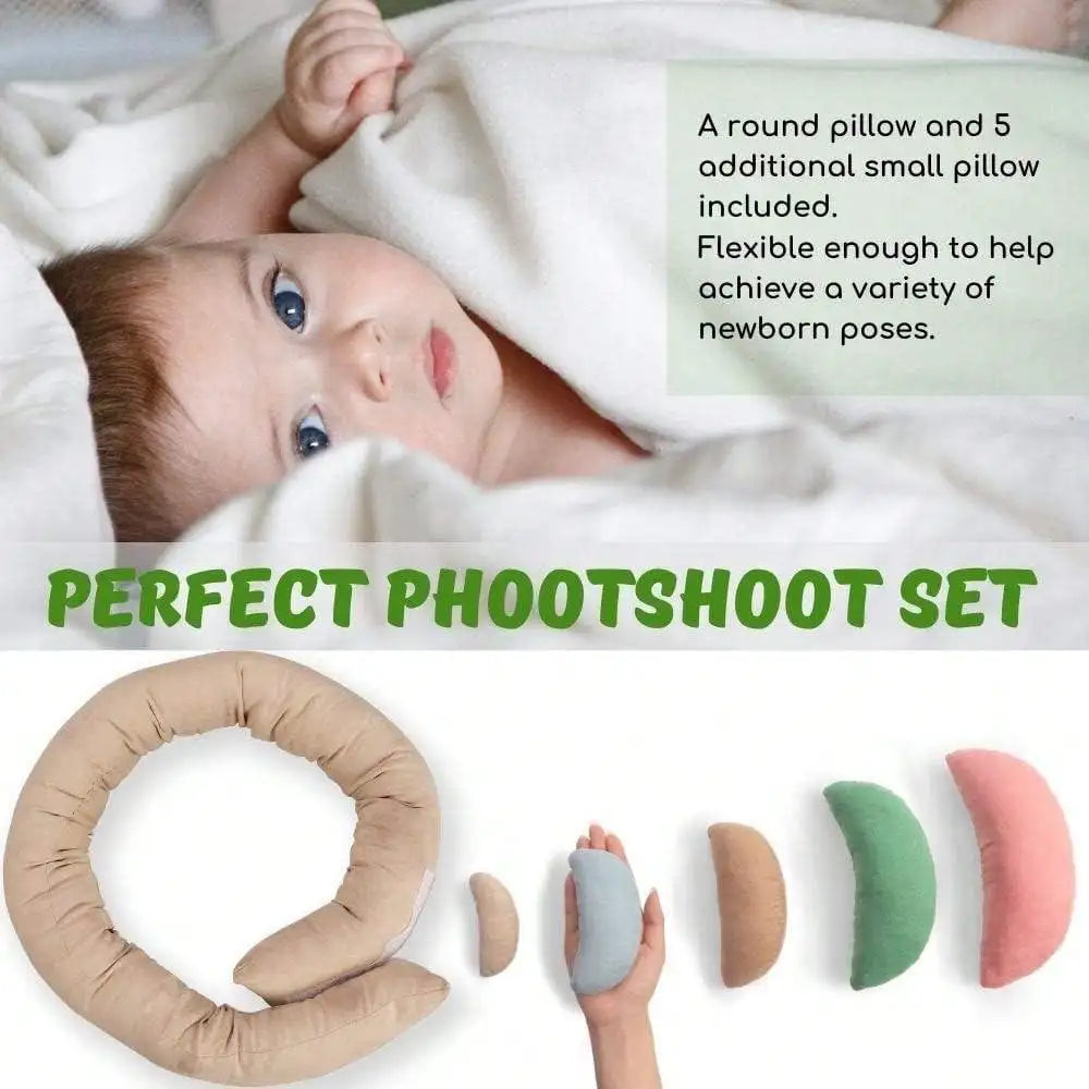 Newborn Photography Props Ultra-Soft Baby Donut Posing Pillows For 0-6 Months Baby