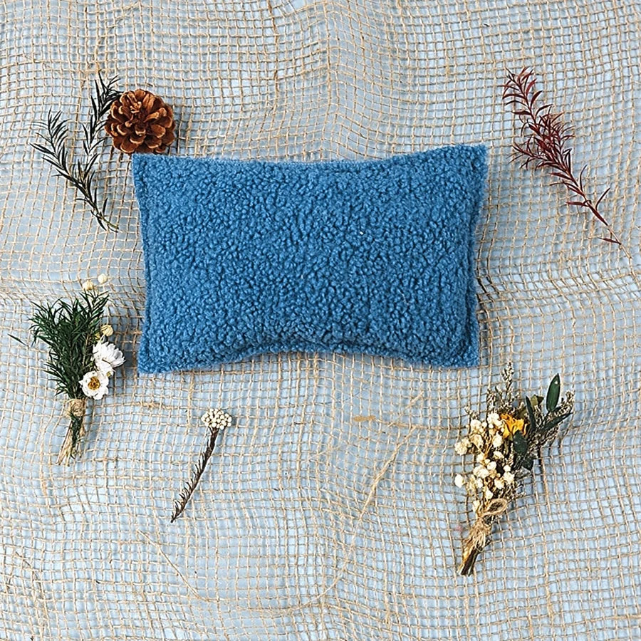 Newborn Photography Props Teddy Flannel Baby Pillows Boy Girl Photo Posing Pillow Fluffy Soft Mat for Photo Cushion Shower Gift