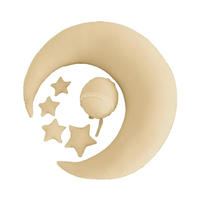 6Pcs/Set Baby Posing Crescent Pillow+Stars+Hat Set