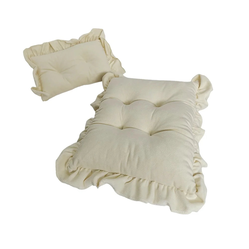 Newborn Photography Prop Velvet Posing Bed Mattress Pillow