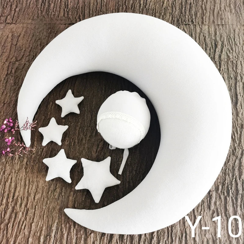 6Pcs/Set Baby Posing Crescent Pillow+Stars+Hat Set