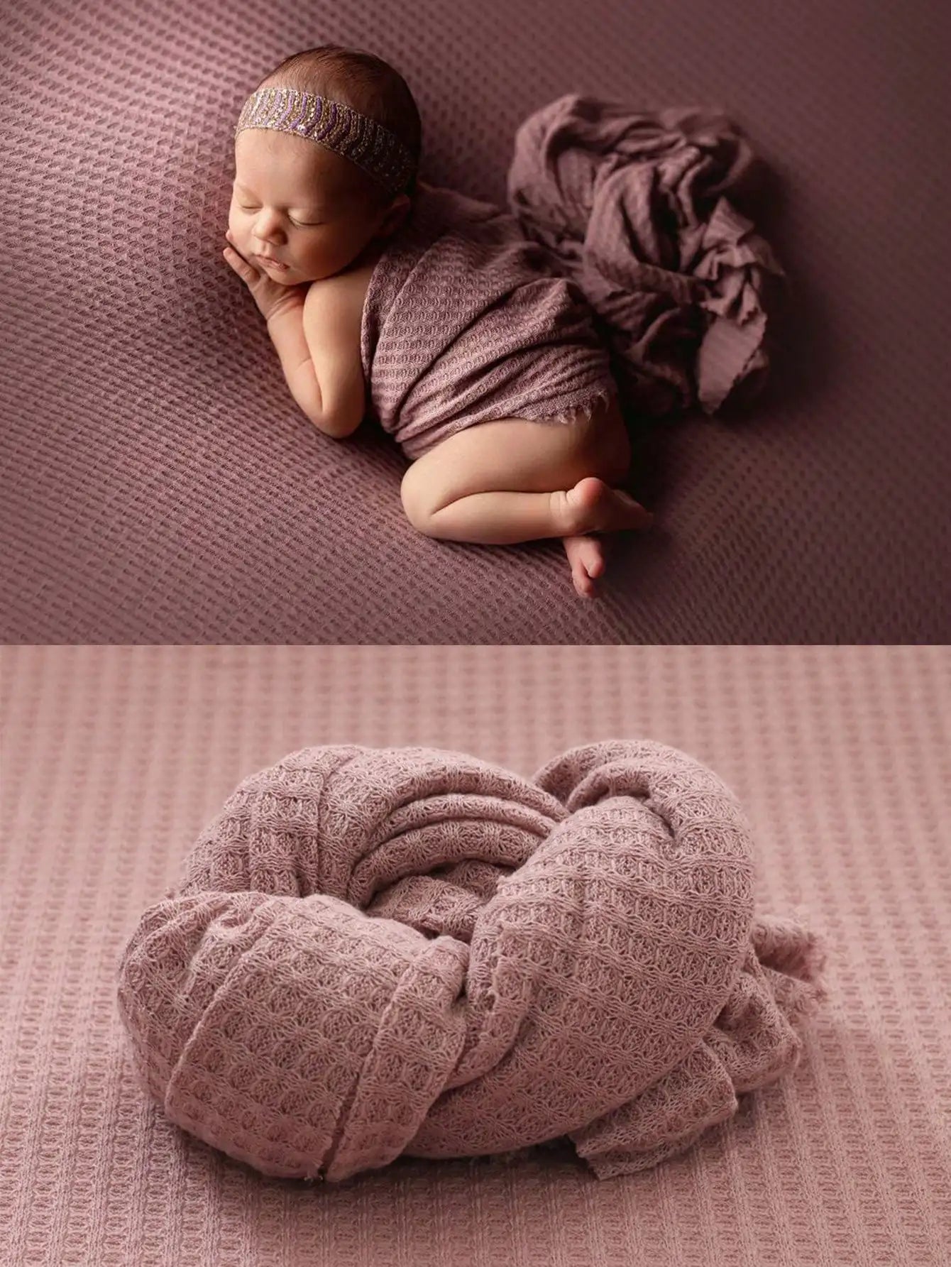 Newborn Photography Props Blanket Baby Knitted Wrap Swaddling Photo Backdrop Shoot Studio Accessories Baby Photoshoot Prop