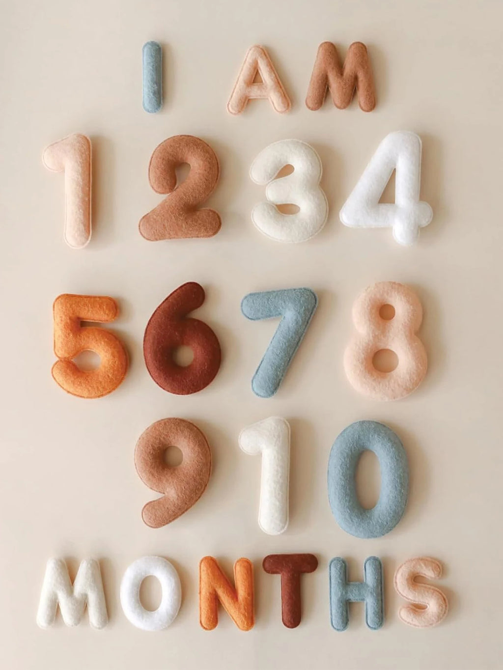 20pcs Baby Monthly Milestone Felt Numbers and Letters