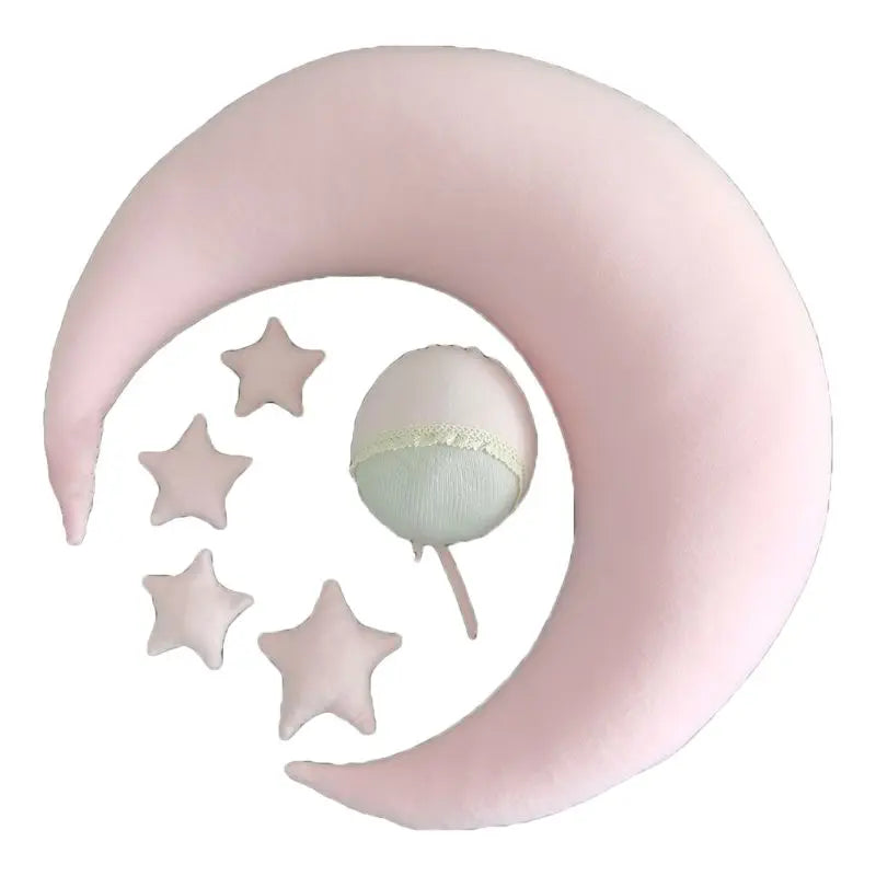 6Pcs/Set Baby Posing Crescent Pillow+Stars+Hat Set