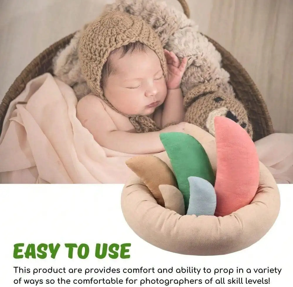 Newborn Photography Props Ultra-Soft Baby Donut Posing Pillows For 0-6 Months Baby