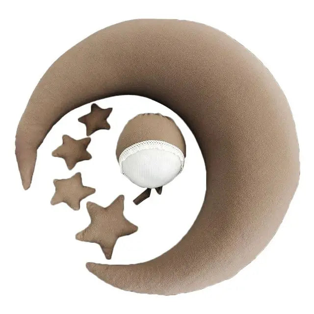 6Pcs/Set Baby Posing Crescent Pillow+Stars+Hat Set