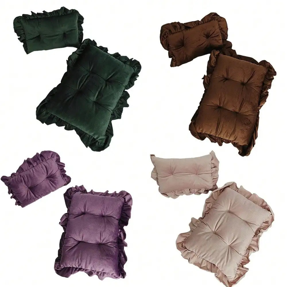 Newborn Photography Prop Velvet Posing Bed Mattress Pillow