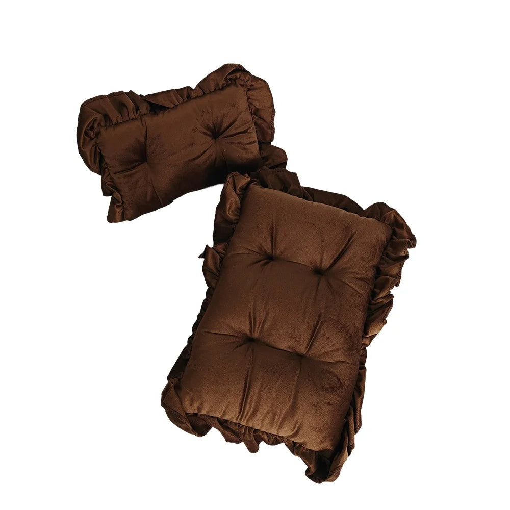 Newborn Photography Prop Velvet Posing Bed Mattress Pillow