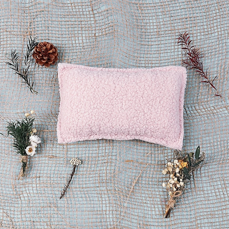 Newborn Photography Props Teddy Flannel Baby Pillows Boy Girl Photo Posing Pillow Fluffy Soft Mat for Photo Cushion Shower Gift