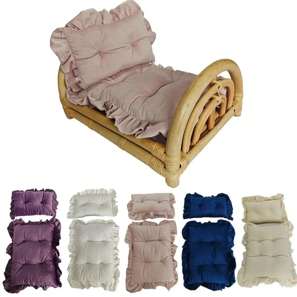 Newborn Photography Prop Velvet Posing Bed Mattress Pillow