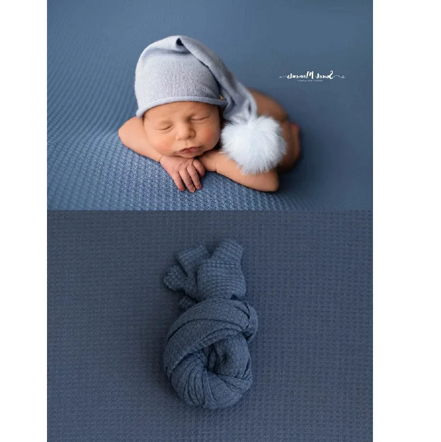 Newborn Photography Props Blanket Baby Knitted Wrap Swaddling Photo Backdrop Shoot Studio Accessories Baby Photoshoot Prop