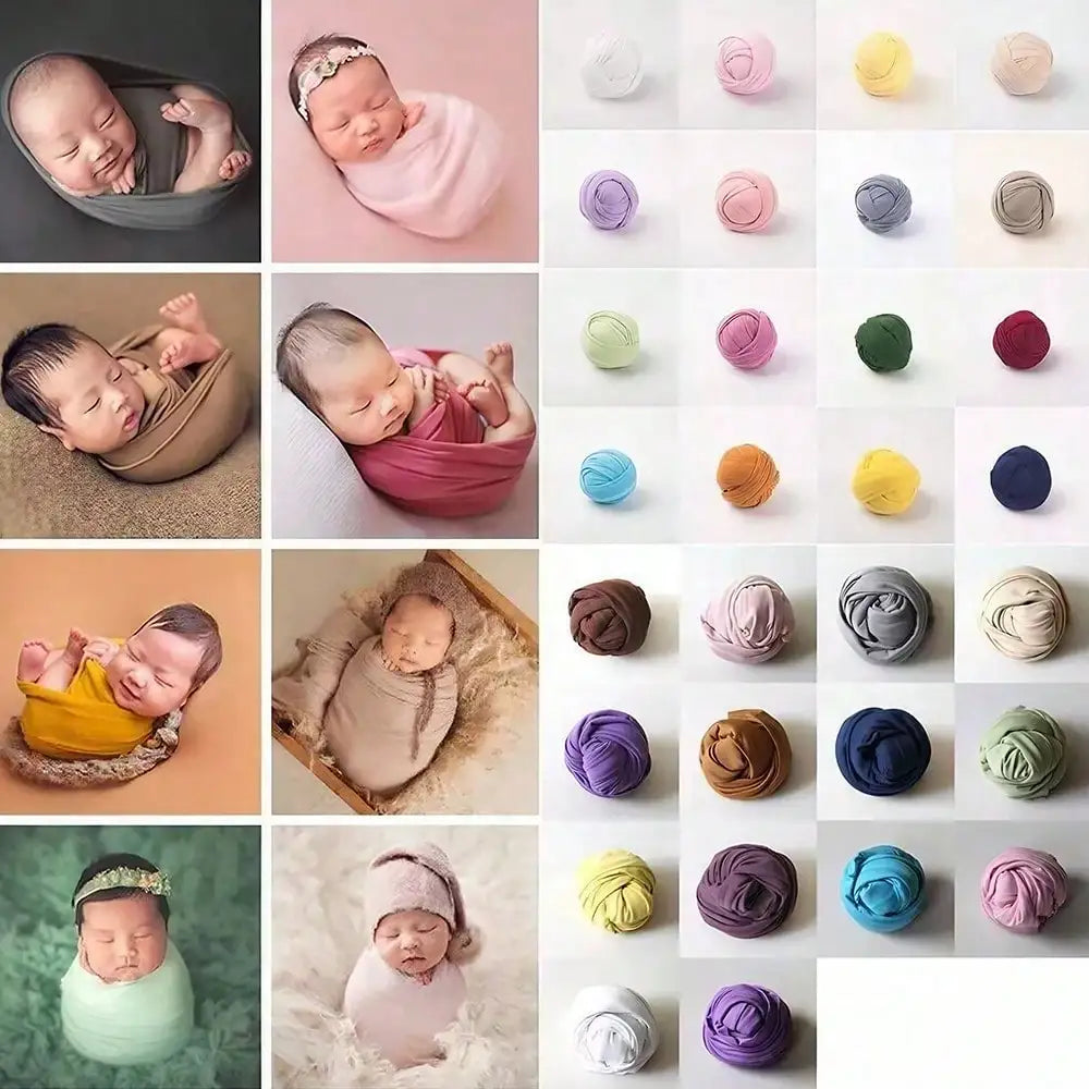 150x170cm Baby Stretch Wrap Newborn Photography Props Boy Girl Baby Soft Posing Wraps Swaddle Infant Photo Shoot Blanket