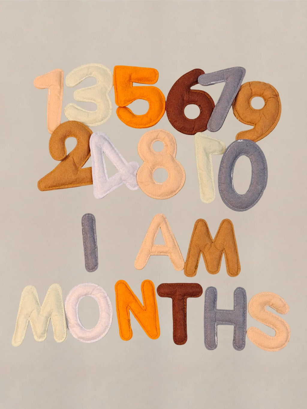 20pcs Baby Monthly Milestone Felt Numbers and Letters